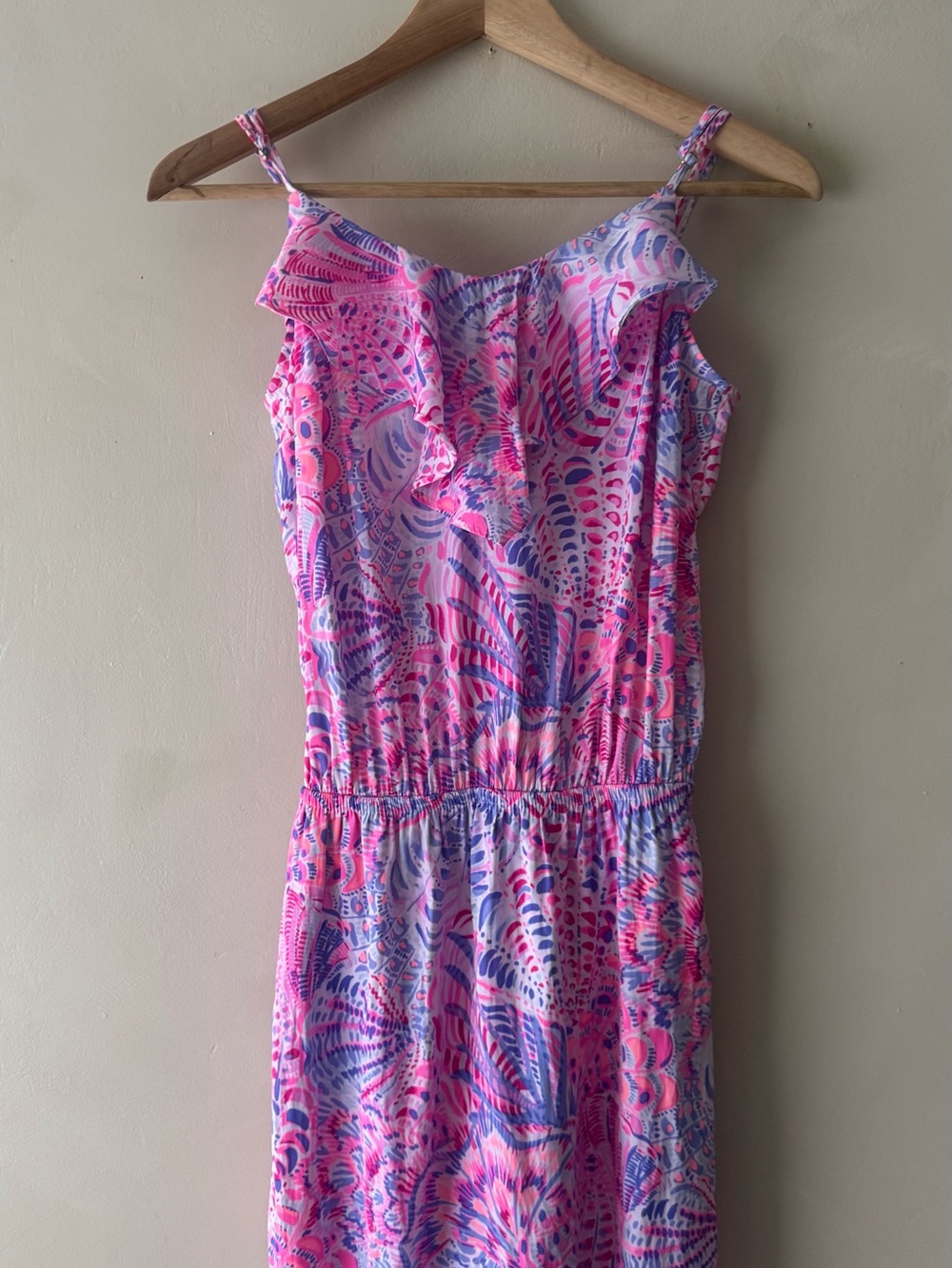 Lilly Pulitzer Pink & Lavender Printed Spaghetti Strap Dress